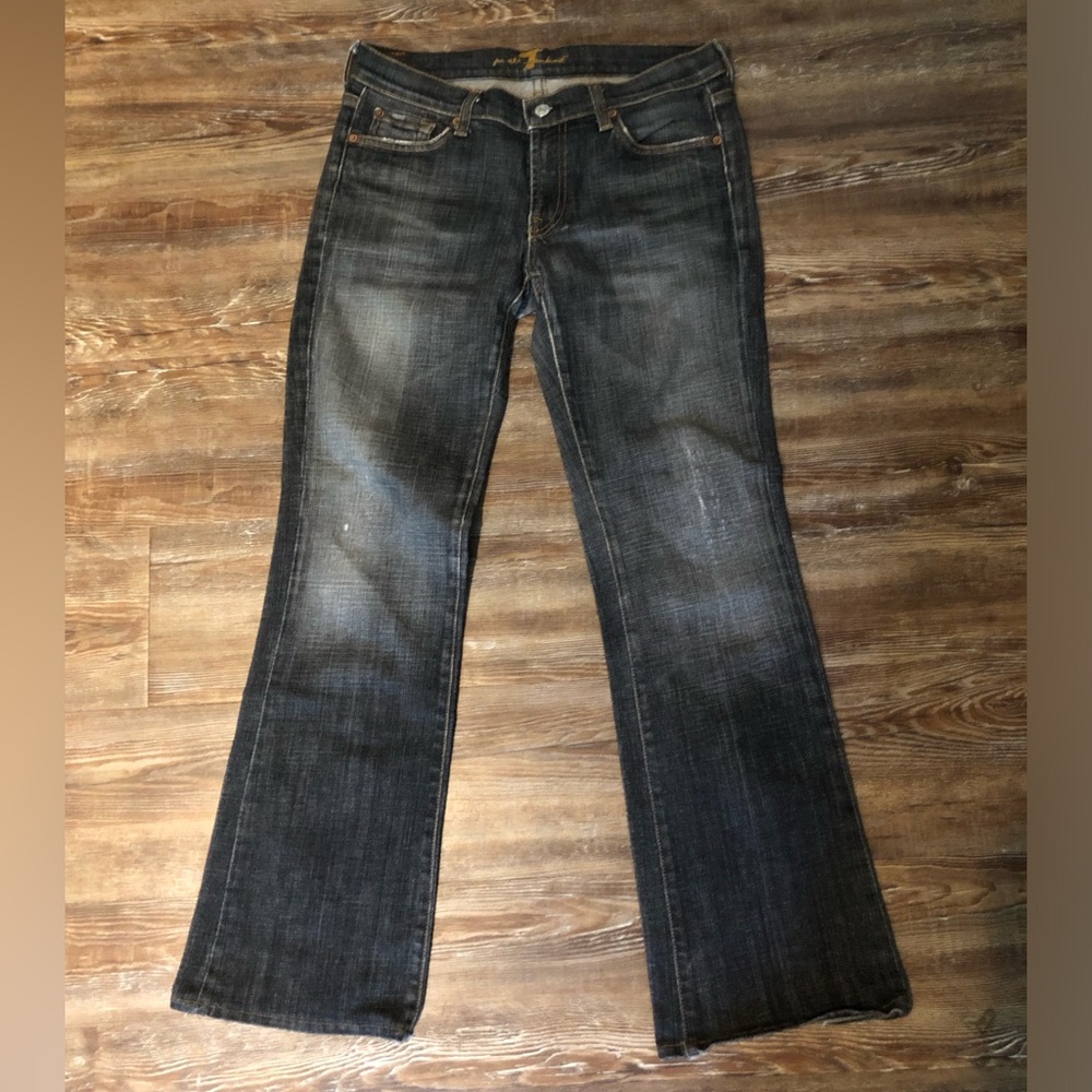 7 For All Mankind Black Wash Bootcut Jeans- size 29